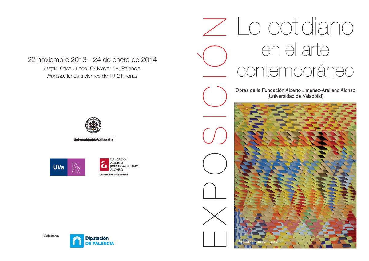 Folleto exposición "Lo cotidiano en el arte contemporáneo"