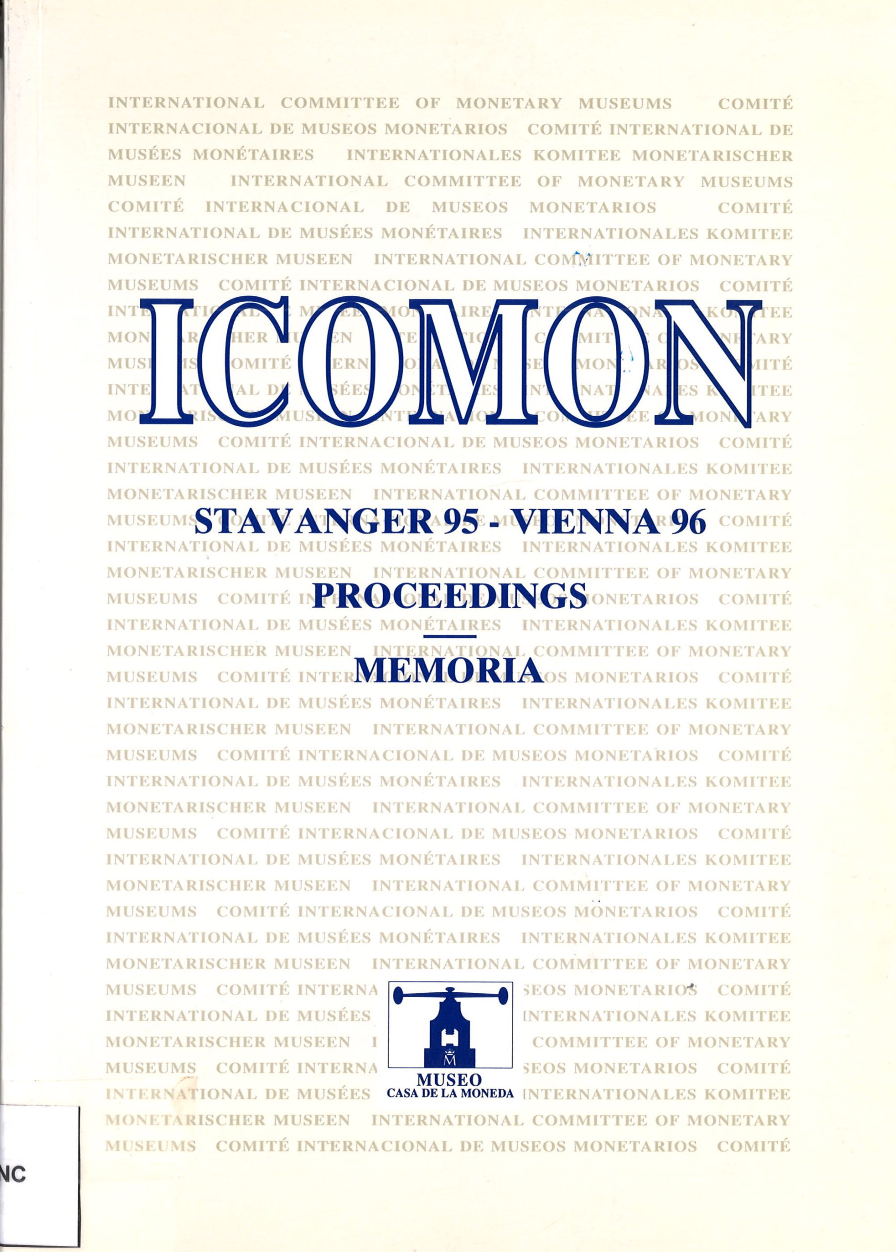ICOMON. Stavanger 95 - Vienna 96. Proceedings. Memoria-image